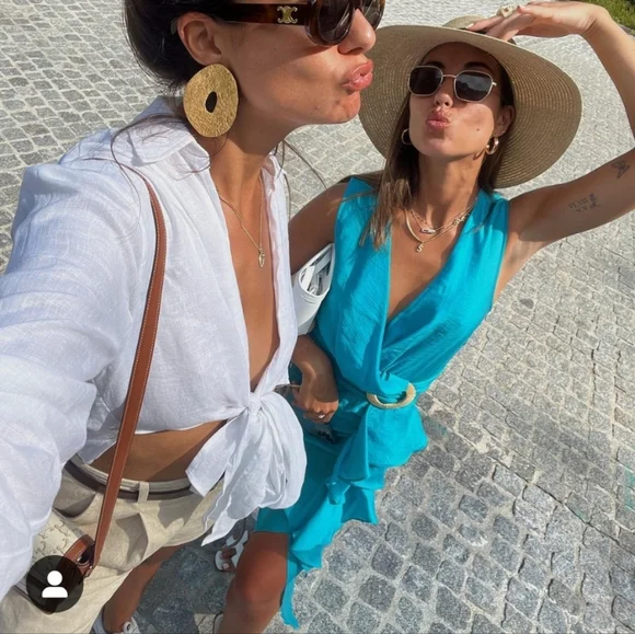 Zara Ruffled midi dress with buckle - Picture 4 of 12